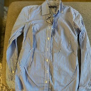 Blue J.Crew Mercantile striped button down